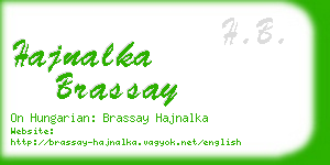 hajnalka brassay business card